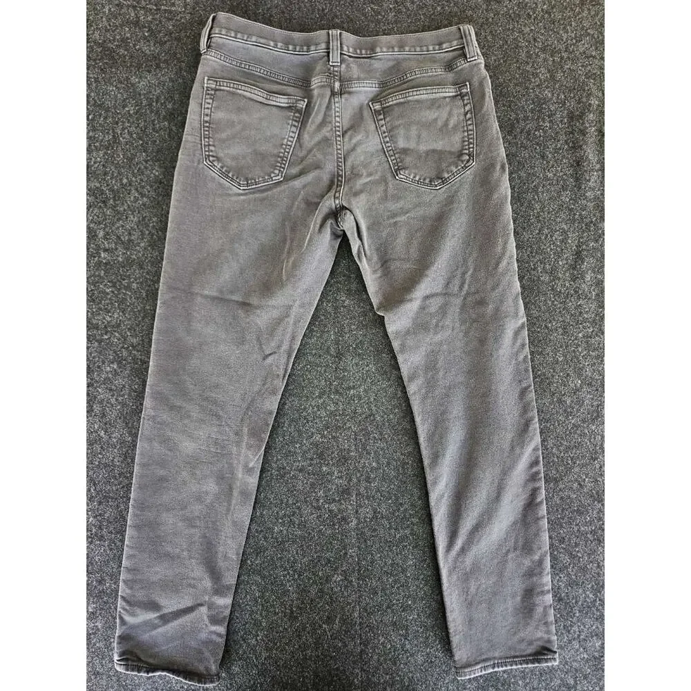 Banana Republic Traveler Jeans 34x32 Gray Skinny Fit Stretch Denim Pants Men